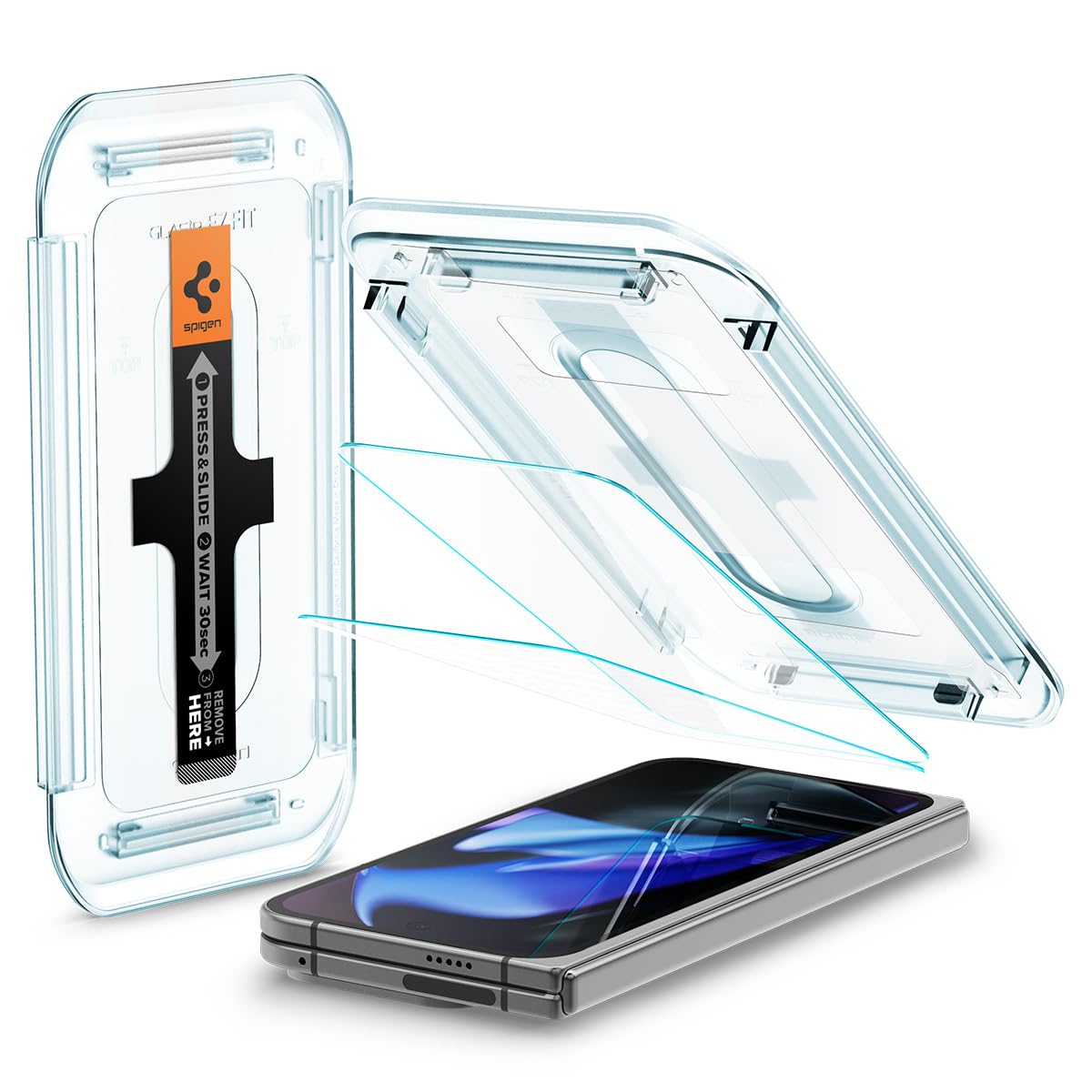 Spigen Google Pixel 9 Pro Fold 硝子写真フィルム Pixel 9 Pro Fold 相応う 保護すること写真フィルム 貼り後ばらい一揃いの道具付き添い人 水の泡皆無 飛散押しとどめる 2枚入