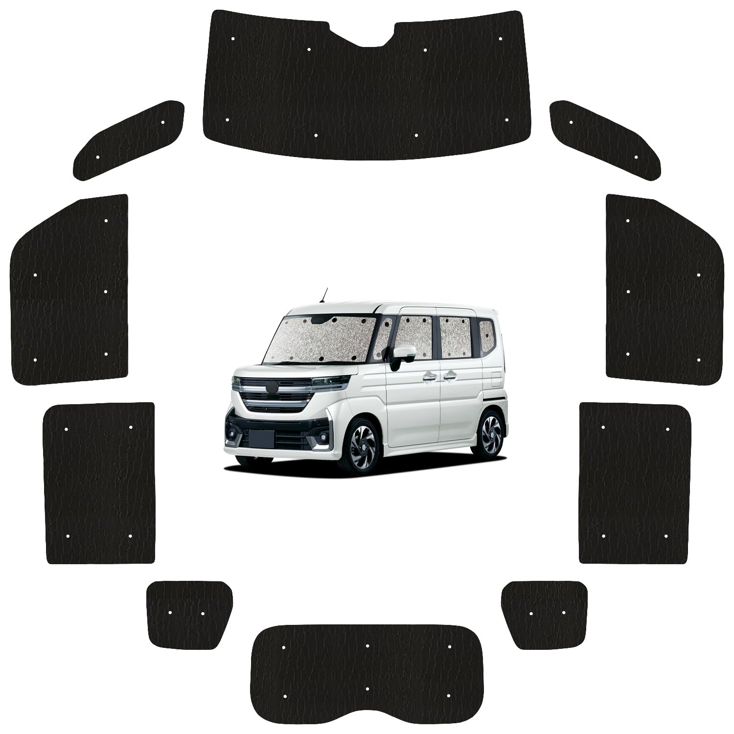 趣味職人 サンシェード シームレス ライト 車 新型 フレアワゴン MM54S 型 MM94S 型 専用 カーテン 車中泊 グッズ 対応 『05s-f026-sa』｜WES STORE
