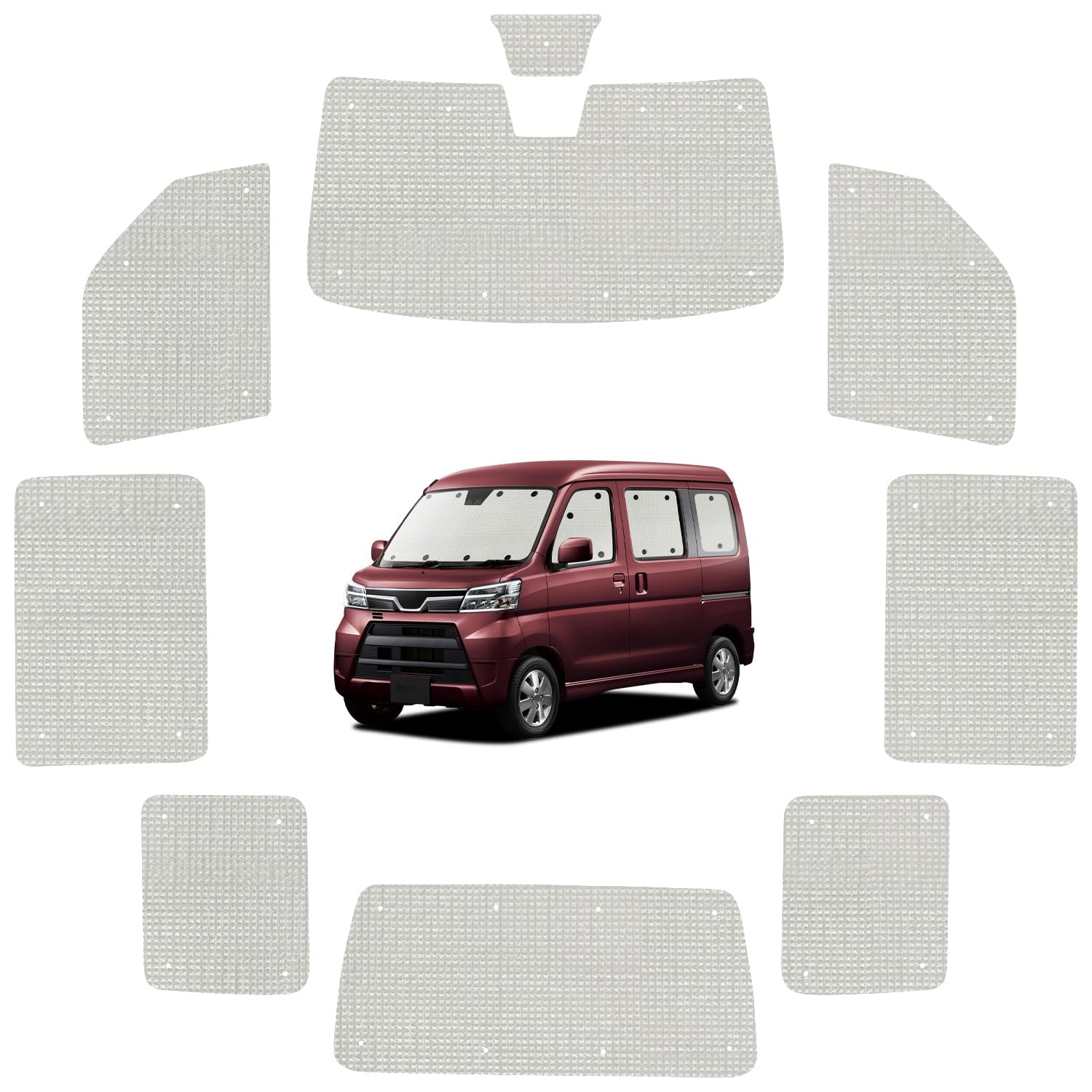 atmys サンシェード クラフト シェード 車 アトレー ワゴン 321 系 331 系 専用 カーテン 車中泊 グッズ 対応 『09s-h008-sa』|WES STORE