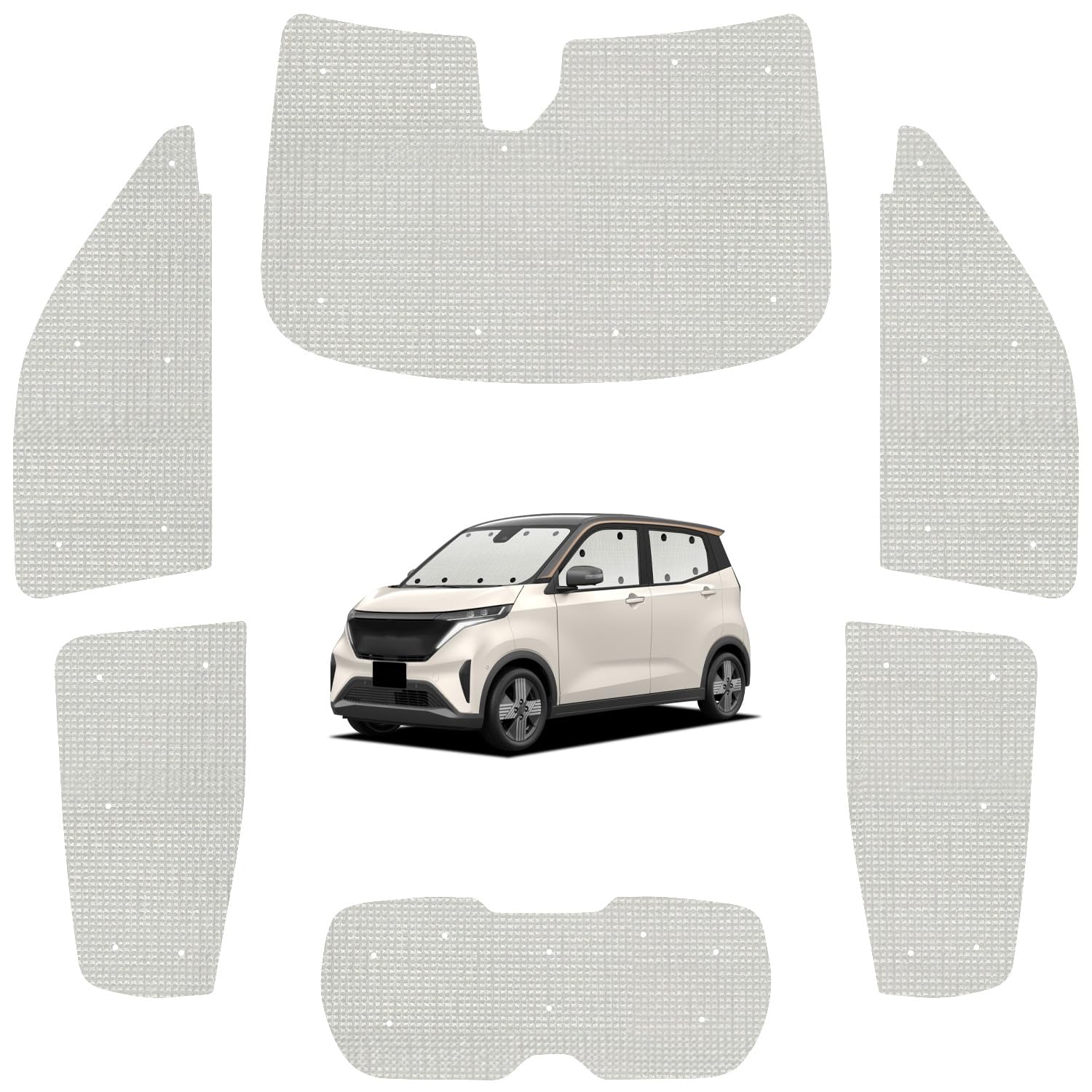 atmys サンシェード クラフト シェード 車 日産 サクラ B6AW 型 専用 カーテン 車中泊 グッズ 対応 『09s-b026-sa』|WES STORE