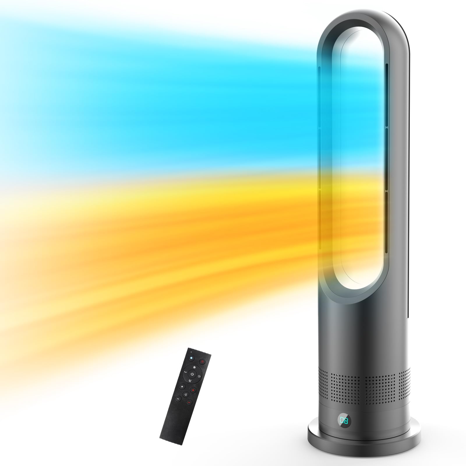 セラミックヒーター 【羽なし&冷暖房両方に対応】 電気ファンヒーター 暖房器具 省エネ 電気ストーブ 送風40W/温風1200W 暖房 2秒速暖 3段暖風/8段冷風 9Hタイマー機能 100°自動首振り 過熱保|WES STORE