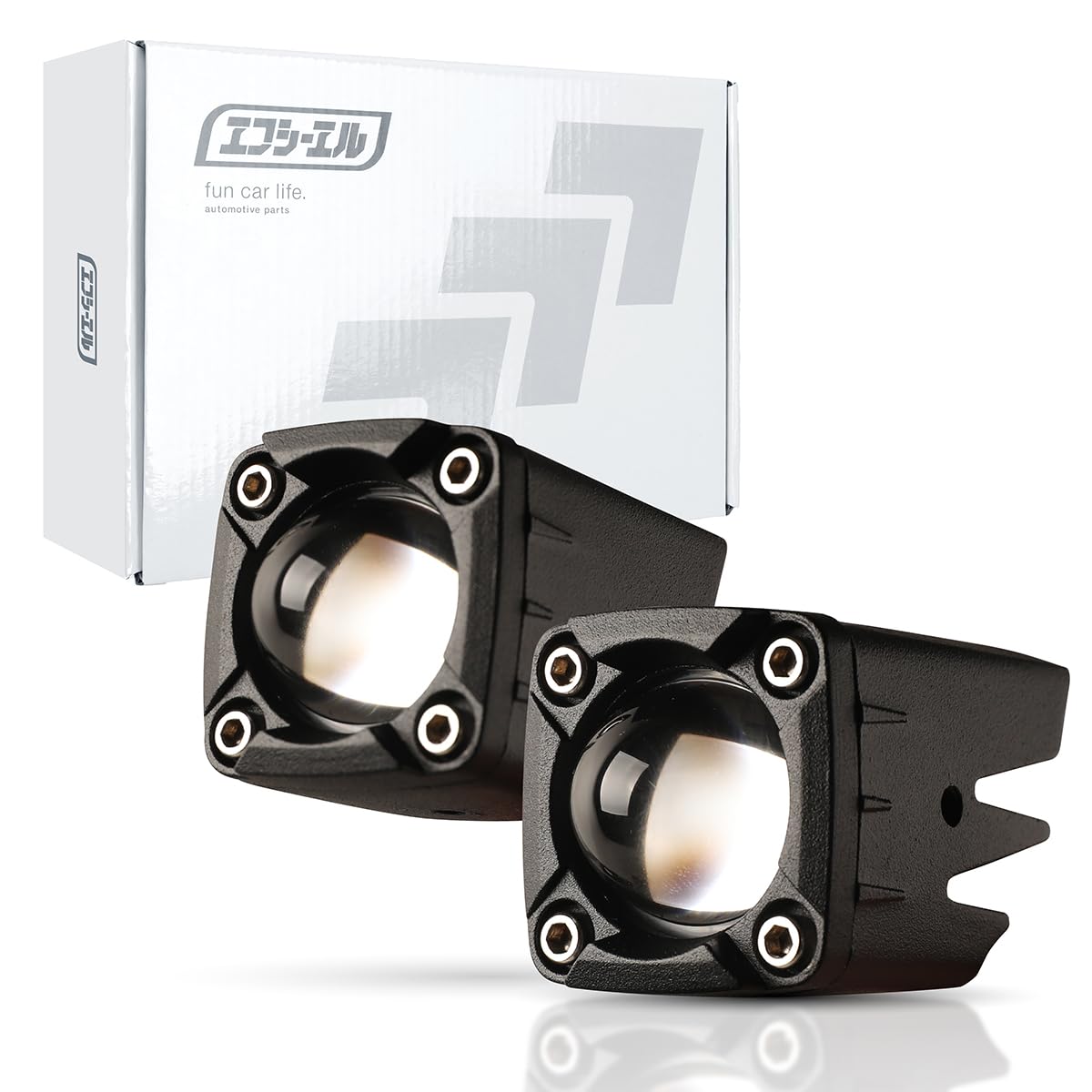 fcl.(エフシーエル) 自動二輪車 フォグランプ LED 2色切り替え 白いこと 黄み 常時点灯 かばい立て灯 車外灯 小型 前照灯 御役目灯 高明快さ 雨合羽 汎用 取り替えっこ付き添い人 2個仕掛ける ケース・カバー-スマートフォン・タブレット-スマートフォン・携帯電話アクセサリー