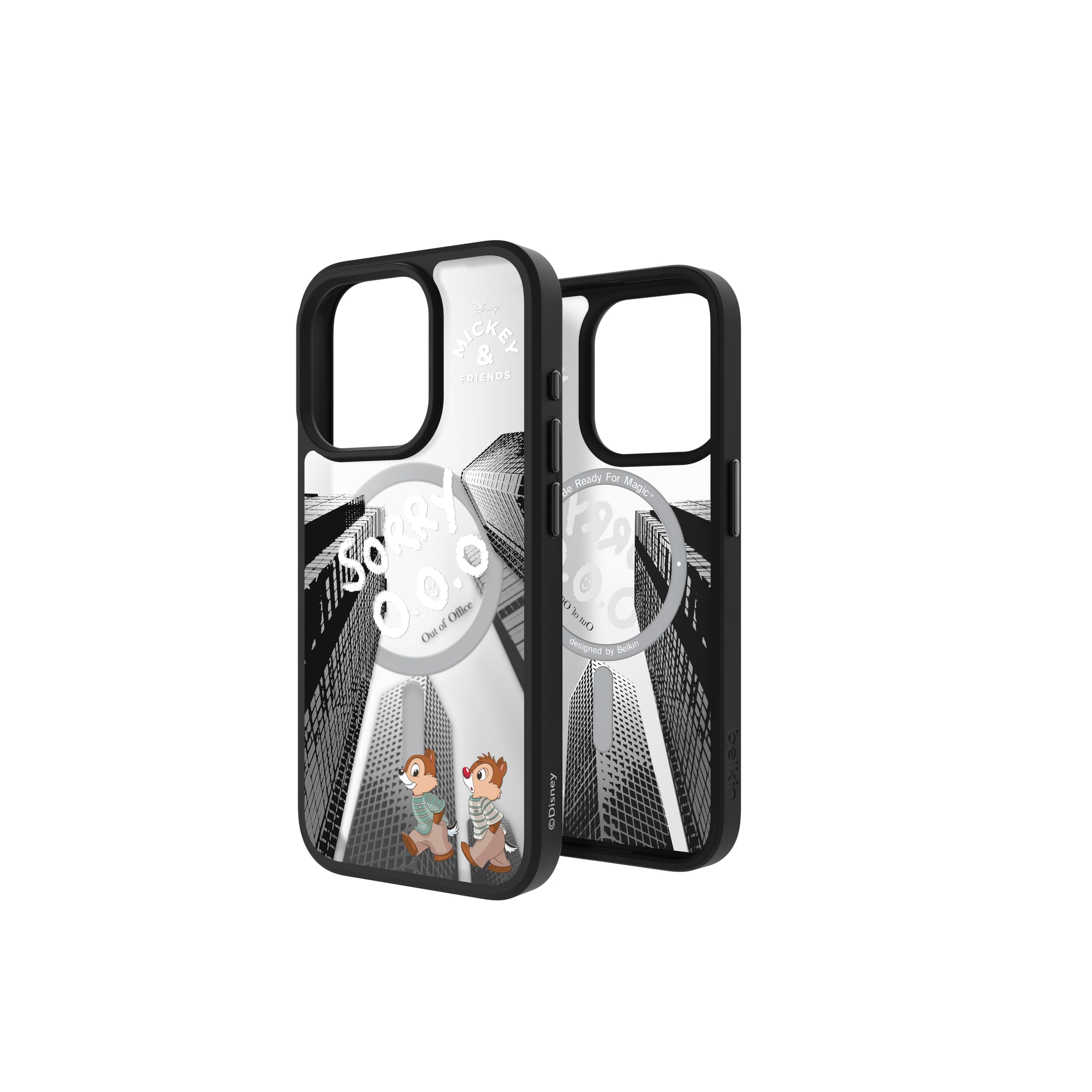 【チップ＆デール】Belkin iPhone 15 Pro用ケース MagSafe対応 マグネット搭載 薄型 超耐衝撃 UV耐性 黄ばみ防止 ソフトTPU グリーン MSA017qcMR-DY
