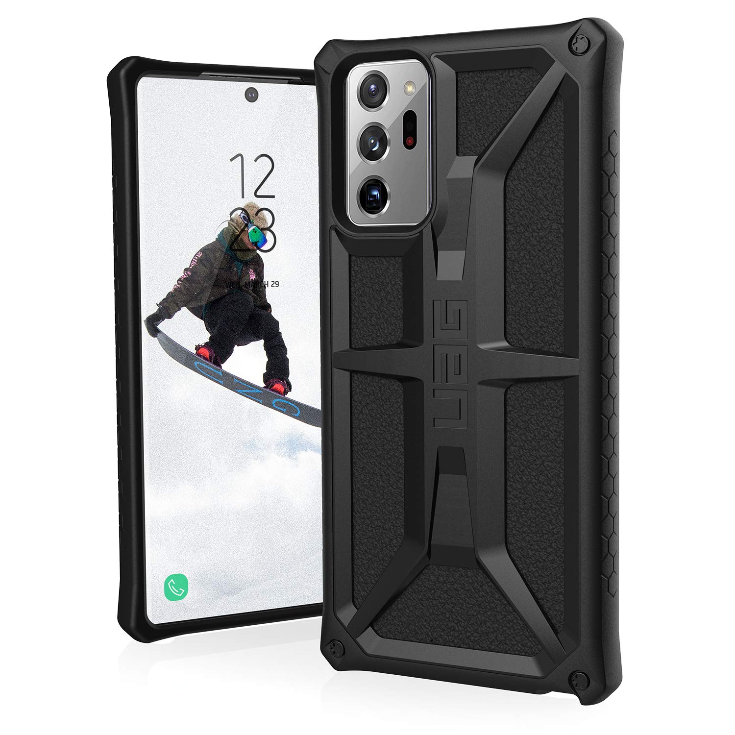 URBAN ARMOR GEAR Galaxy Note 20 Ultra相応う耐衝撃入れもの MONARCH 黒いこと【日本置き目代わりになる店品】 UAG-GLXN20ULT-P-BK