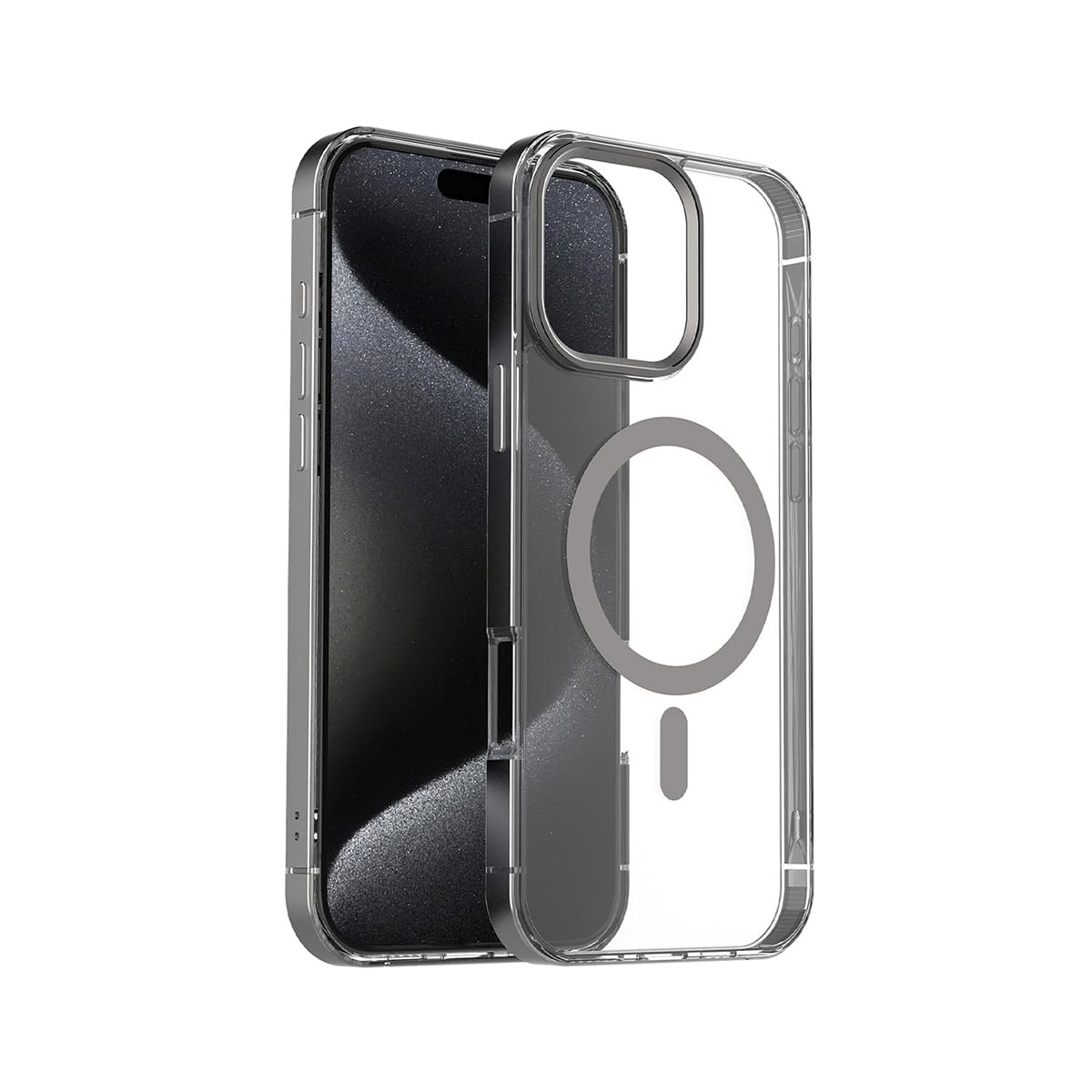 motomo iPhone 16 Pro ケース METAL CASE [ Magsafe対応 耐衝撃 TPUとアルミ合金の二重構造バンパー ポリカーボネートクリアボディワイヤレス充電 ] アップル アイフォンケース 背面カバー MT27387i16PR チ