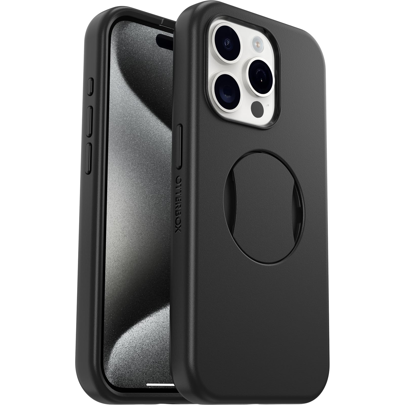 OtterBox iPhone 15 Pro OTTER GRIP SYMMETRY (対称性) 耐衝撃 Black
