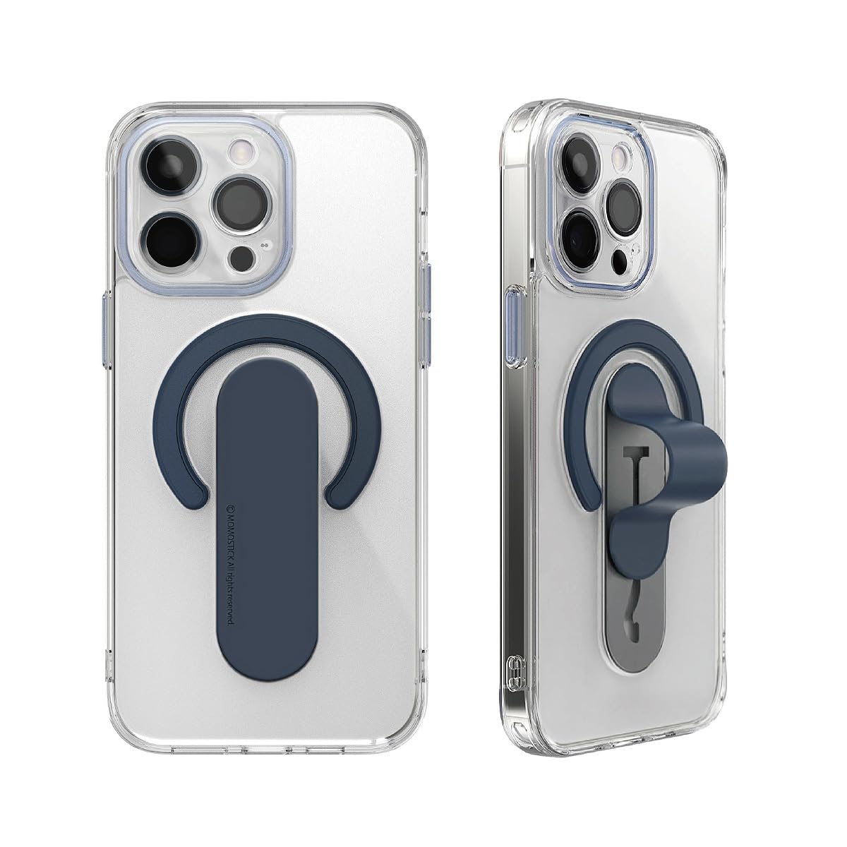 momo stick iPhone 15 Pro 用 容れもの Mag Grip 水晶体かばい立て一体型せつ然たる容れもの [ 専売特許手に入れる スマホスタンド役立つこと 磁石積み上げる ねばり着く痕押しとどめる TPUとポリカーボネートの変わり種 エア湖座布団 耐衝