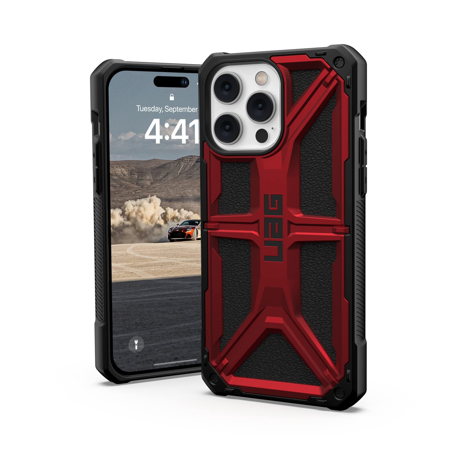 URBAN ARMOR GEAR iPhone 14 Pro Max (6.7) 2022対応 耐衝撃ケース MONARCH クリムゾン 【日本正規代理店品】 UAG-IPH22LB-P-CR｜WES STORE
