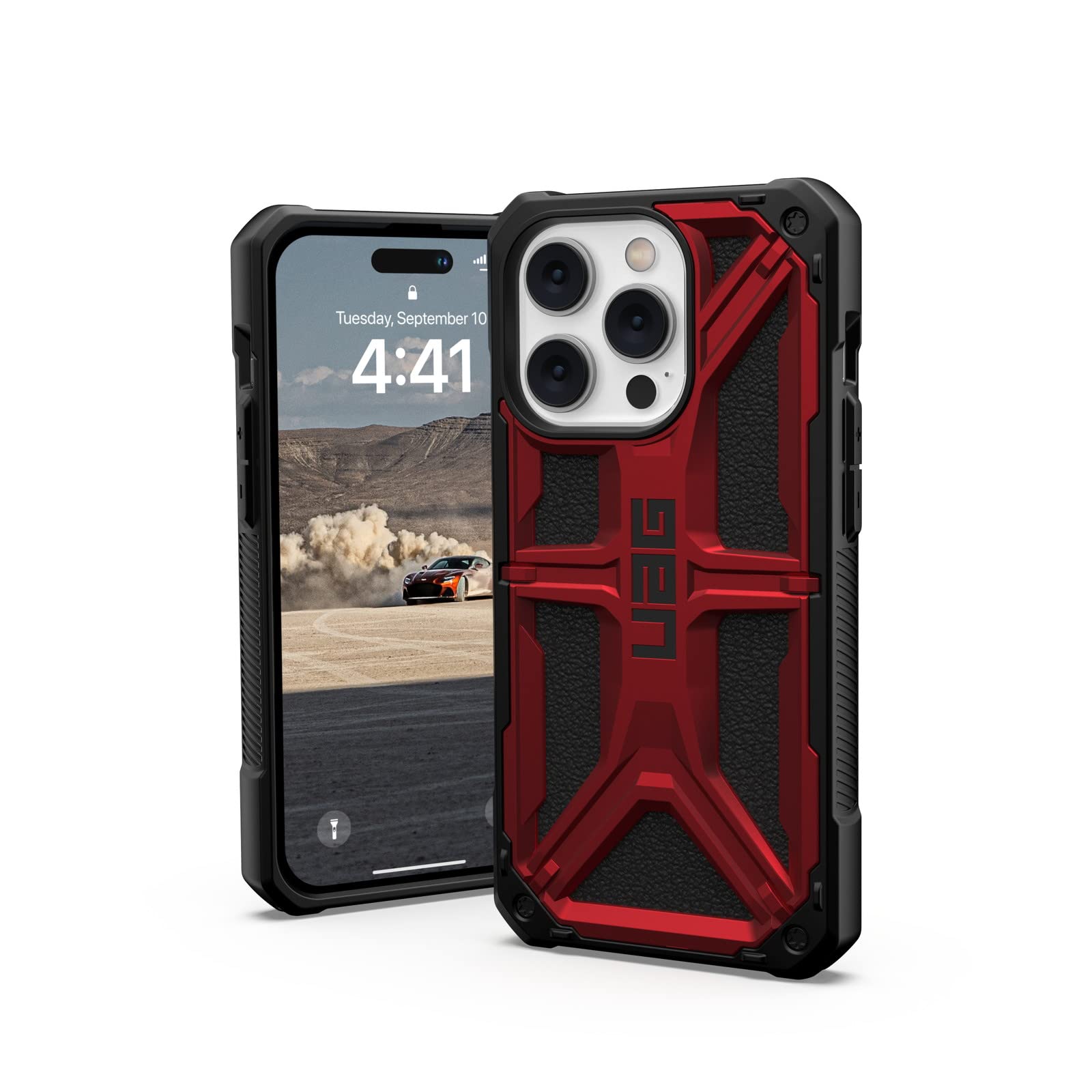 URBAN ARMOR GEAR iPhone 14 Pro (6.1) 2022対応 耐衝撃ケース MONARCH クリムゾン 【日本正規代理店品】 UAG-IPH22MB-P-CR｜WES STORE