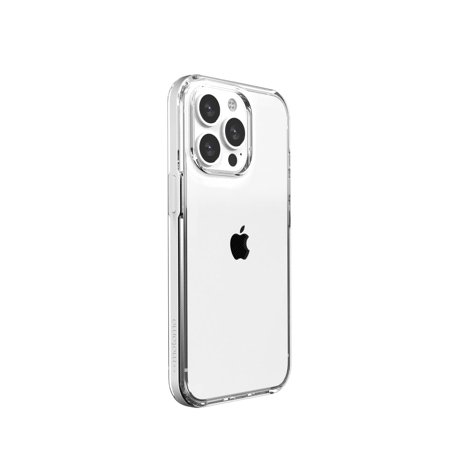 motomo iPhone 14 Pro 容れもの INO Achrome Shield Case [ せつ然たる ホンブルグ帽容れもの アルミニウムボタンカバー ねばり着く痕押しとどめる TPUとポリカーボネートの変わり種 耐衝撃 バンパー風 無線電話申し受ける ] アップル