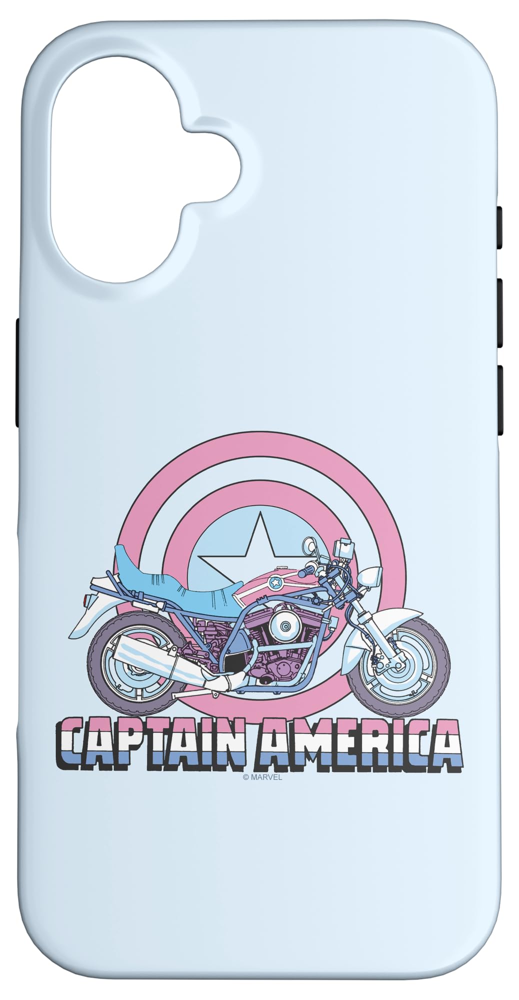 iPhone 16 Marvel 旗がしら亜米利加 自動二輪車 スマホケース スマートフォン・タブレット-ケース・カバー