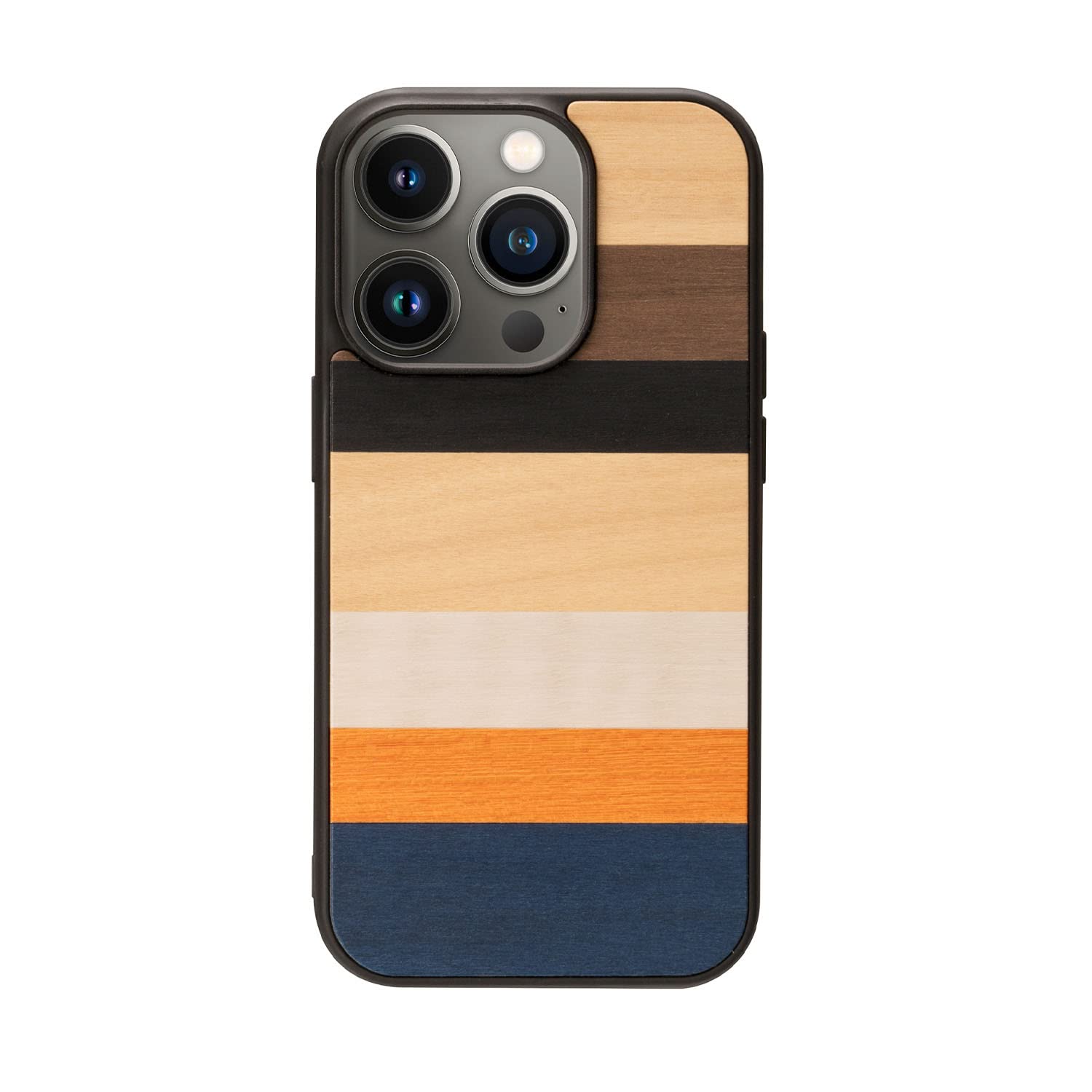 Man\u0026Wood iPhone 14 Pro Max うしろ側押しかぶせる 生まれながら木入れもの [ 木製 白木 気取らない TPUとポリカーボネートの変わり種 着脱し分かりやすい ストラップホール付き添い人 無線電話申し受ける ] アップル アイフォン うしろ側カ