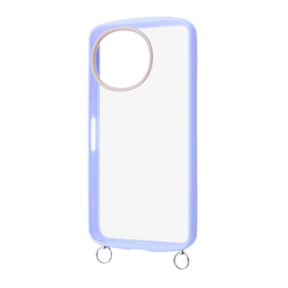 レイ・アウト AQUOS sense9 ケース Like standard Puffull 耐衝撃 バンパー ストラップ金具付き ハイブリッドケース スマホケース 耐衝撃 ペールブルー_ベージュ RT-AQM5CMD1/PABE