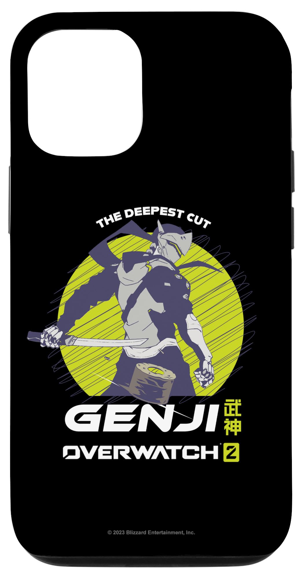iPhone 15 Overwatch 2 Genji The Deepest Cut Damage Hero Circle Logo スマホケース スマートフォン・タブレット-ケース・カバー-スマートフォン・携帯電話アクセサリー