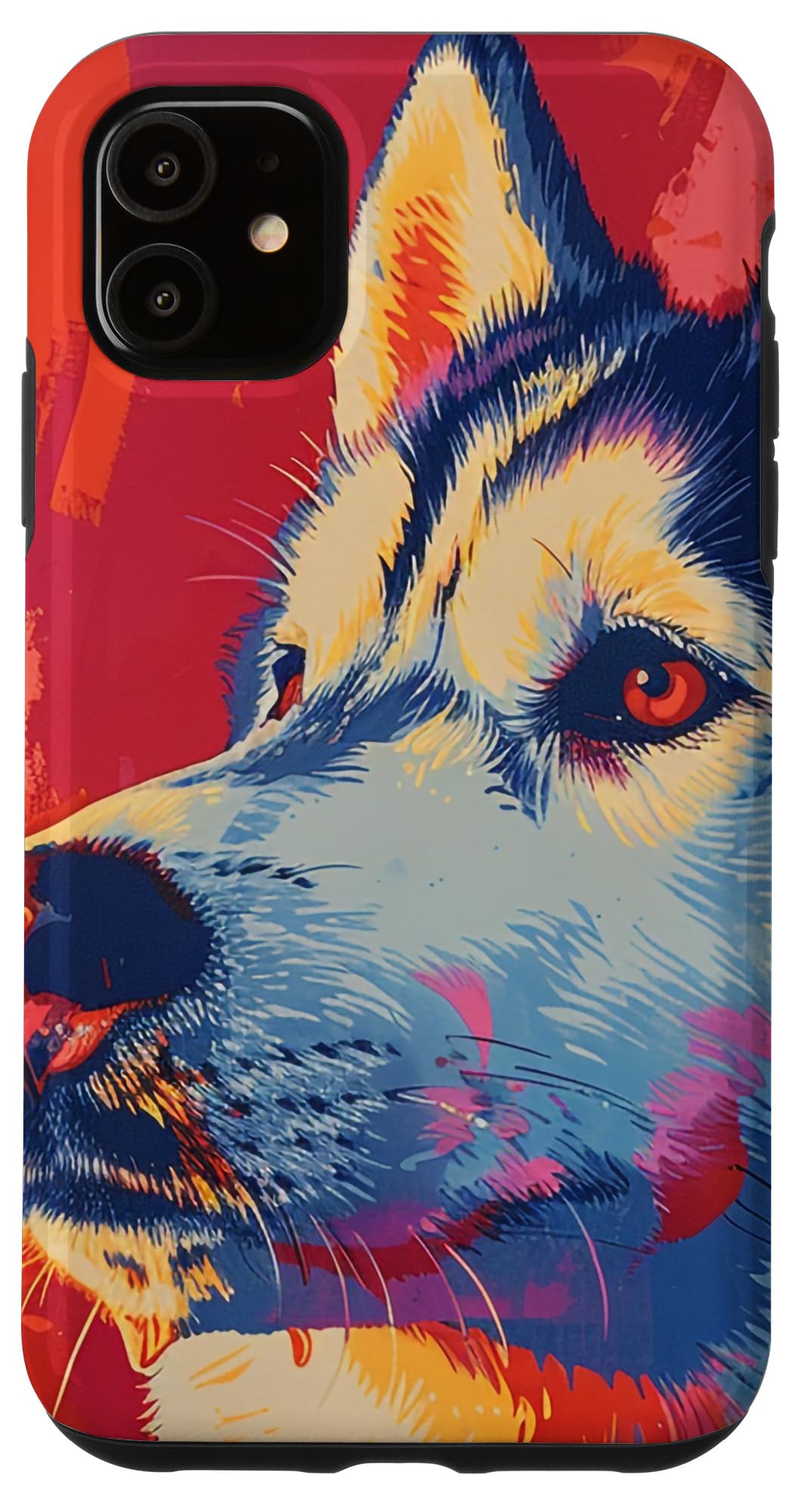 iPhone 11 シベリアンハスキー 70年代レトロ犬好き スマホケース 6,237円