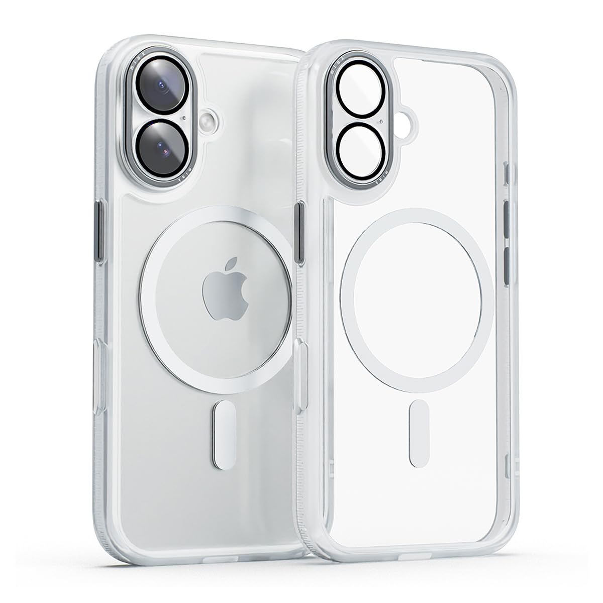 miak iPhone 16 plus ケース レンズガード 一体型 MagSafe対応 クリアケース [ カメラレンズ保護 アルミ合金カメラフレーム・ボタン 衝撃吸収 エアークッション 耐衝撃 防塵 背面ポリカーボネート T