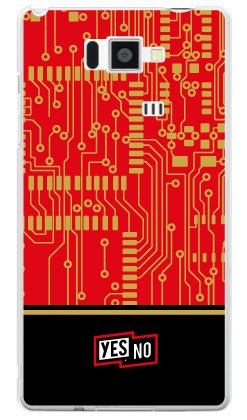 YESNO エレクトロボード レッド (クリア) / for AQUOS PHONE SERIE ISW16SH/au ASHA16-PCCL-201-N116