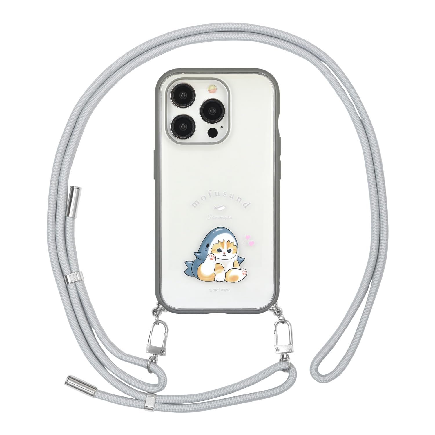 グルマンディーズ mofusand IIIIfit Loop iPhone 15 Pro 対応 ケース サメにゃん MOFU-47A