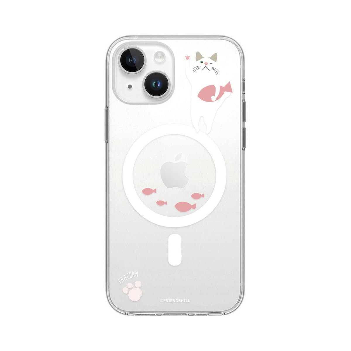 abbiFRIENDS iPhone 15 ケース ターチャン MagSafe対応クリアケース [ magsafe用マグネット搭載 フレンズヒル 4つ角 エアクッション 耐衝撃 TPUとポリカーボネートのハイブリッド 防塵 ワイヤレス充電