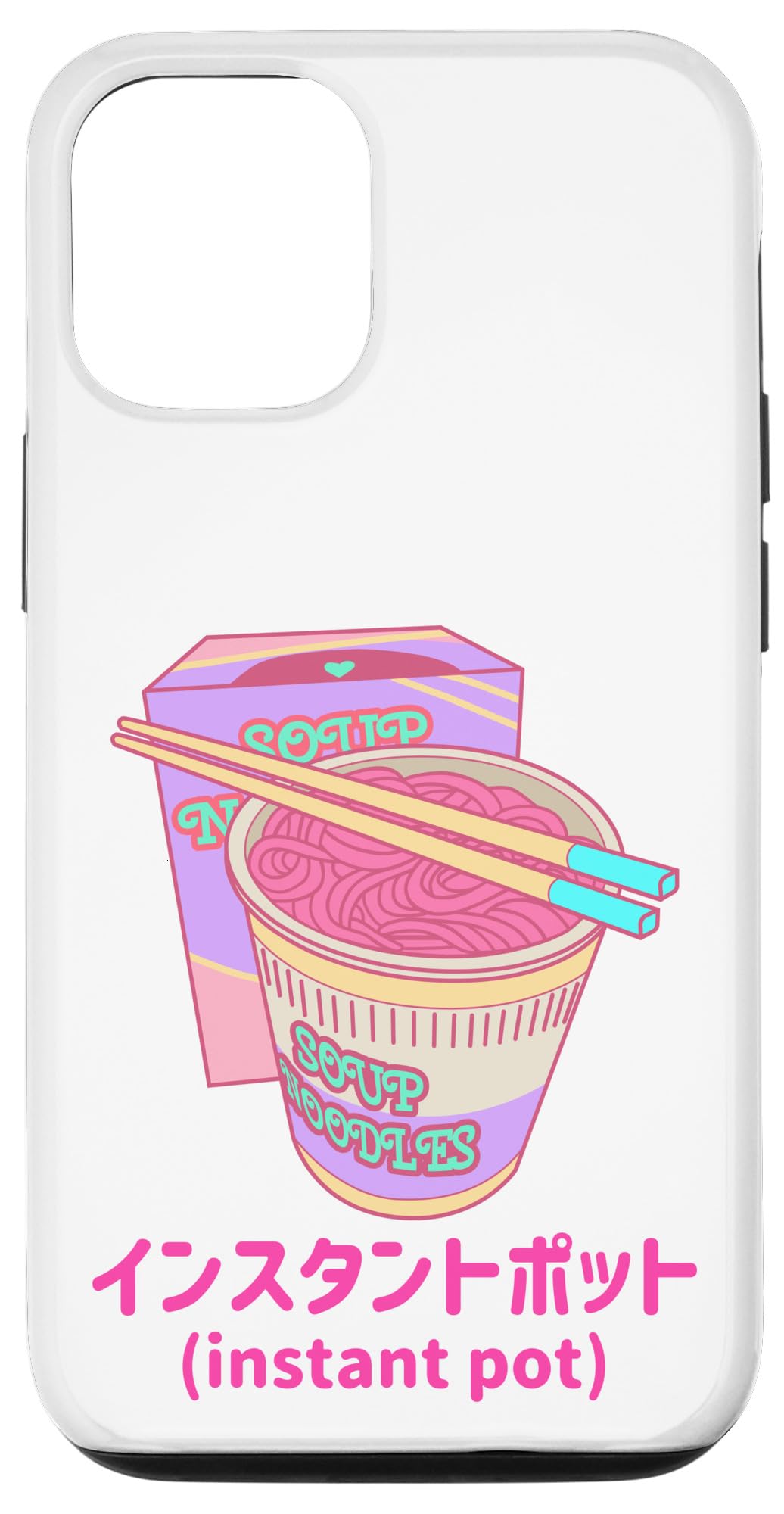 iPhone 13 Soup Noodles Instant Pot Vaporwave Retro Style スマホケース