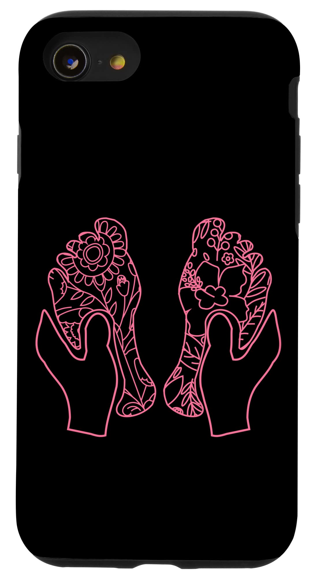 iPhone SE (2020) / 7 / 8 Reflexology 花 Reflexologist フローラルマッサージピンク スマホケース
