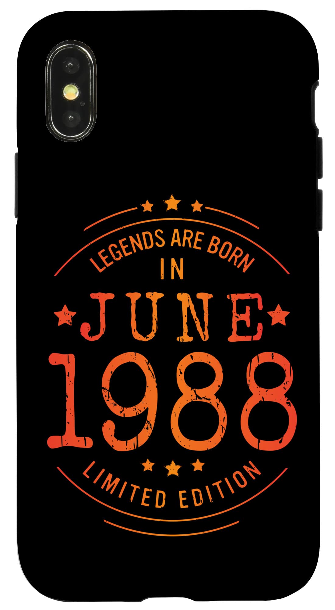 iPhone X/XS 誕生日 June 1988 年限定ギフト中古グランジヴィンテージ Limited Edition Legend スマホケース