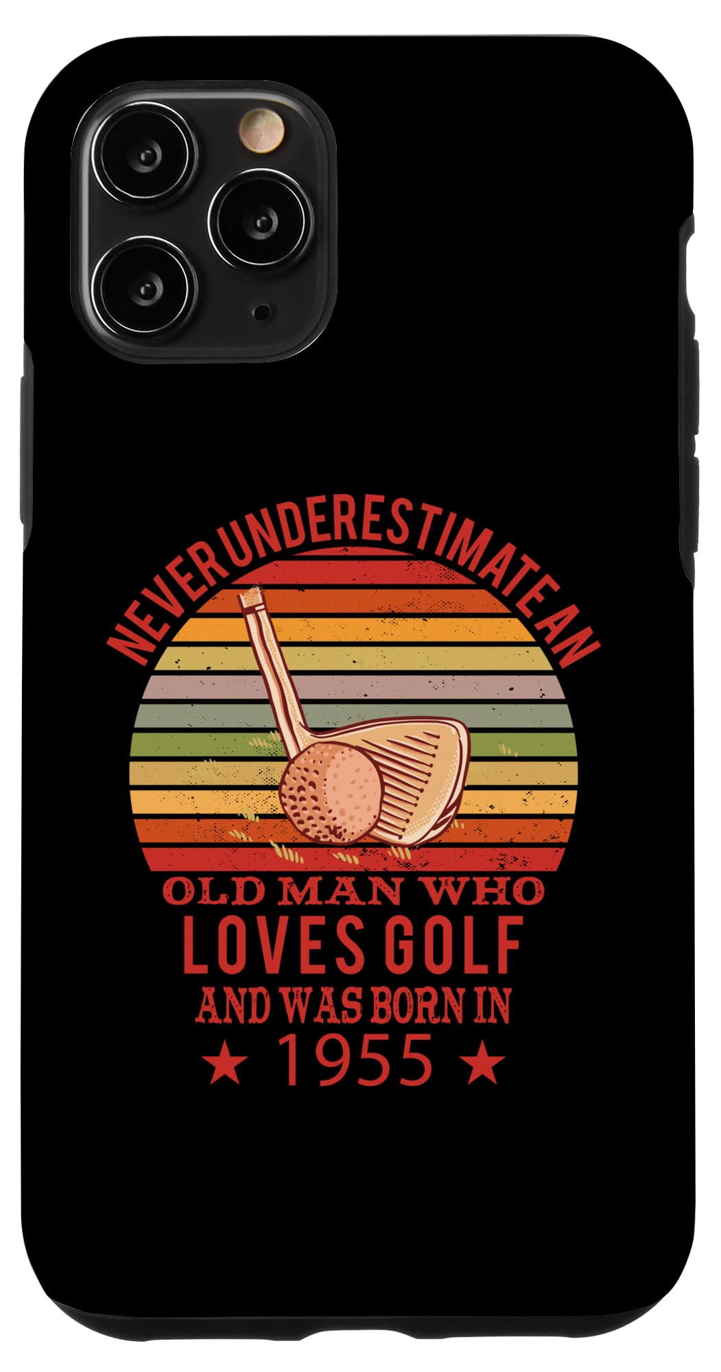 iPhone 11 Pro ゴルファー ゴルフプレイヤー ビンテージ 1955 誕生日 ゴルフボール ゴルフ スマホケース