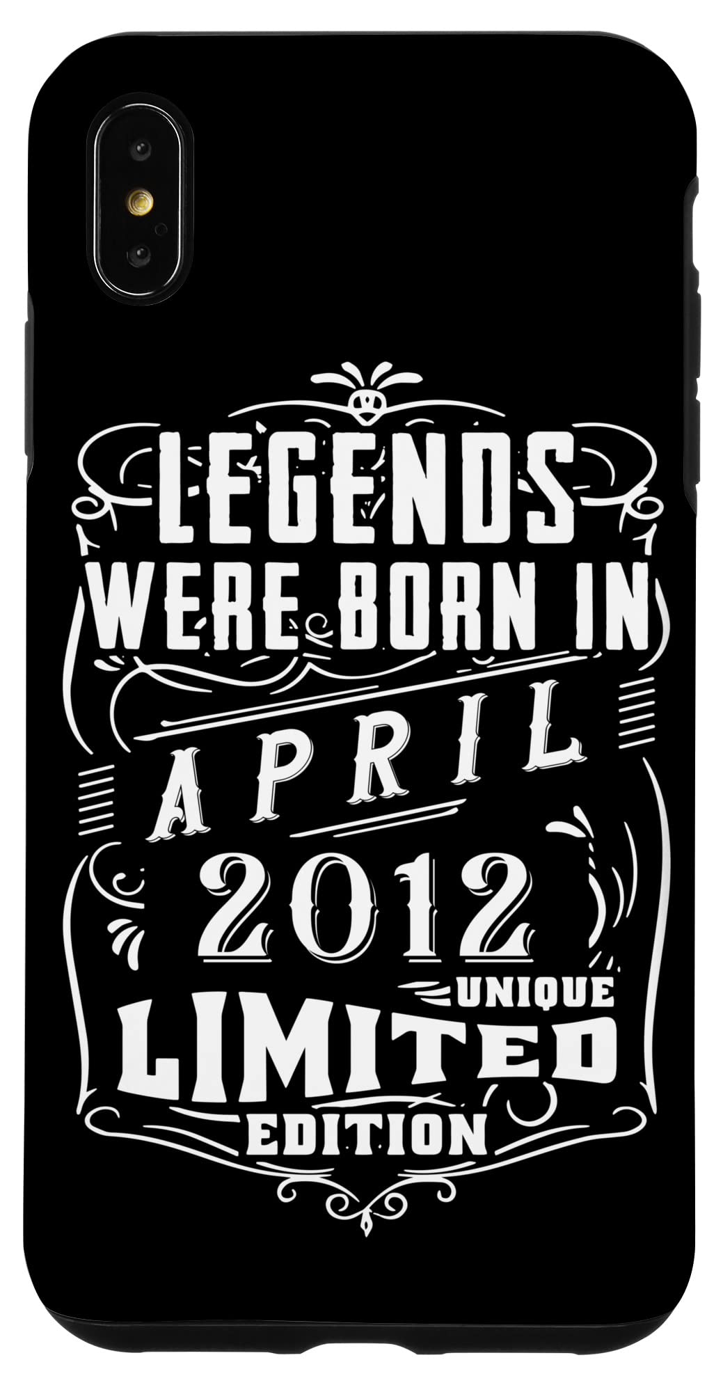 iPhone XS Max 誕生日 April 2012 年限定ギフト中古グランジヴィンテージ Limited Edition Legend スマホケース