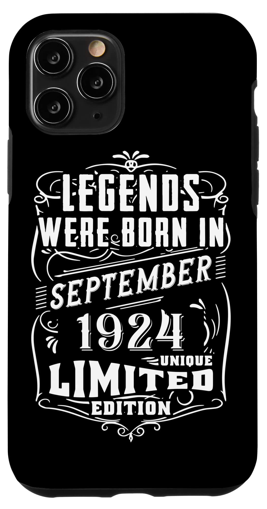 iPhone 11 Pro 誕生日 September 1924 年限定ギフト中古グランジヴィンテージ Limited Edition Legend スマホケース