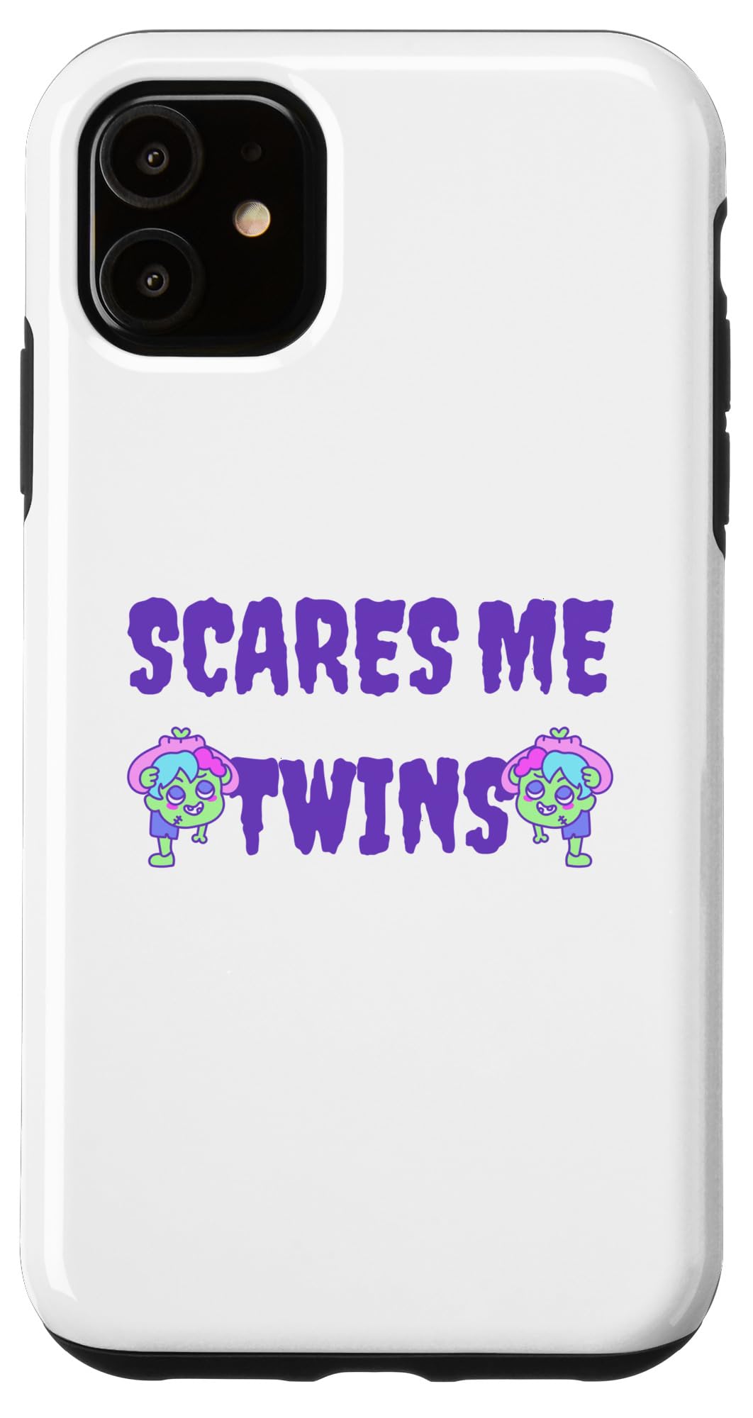 iPhone 11 Nothing scares me I have Twins Mom キッズ ハロウィン スマホケース