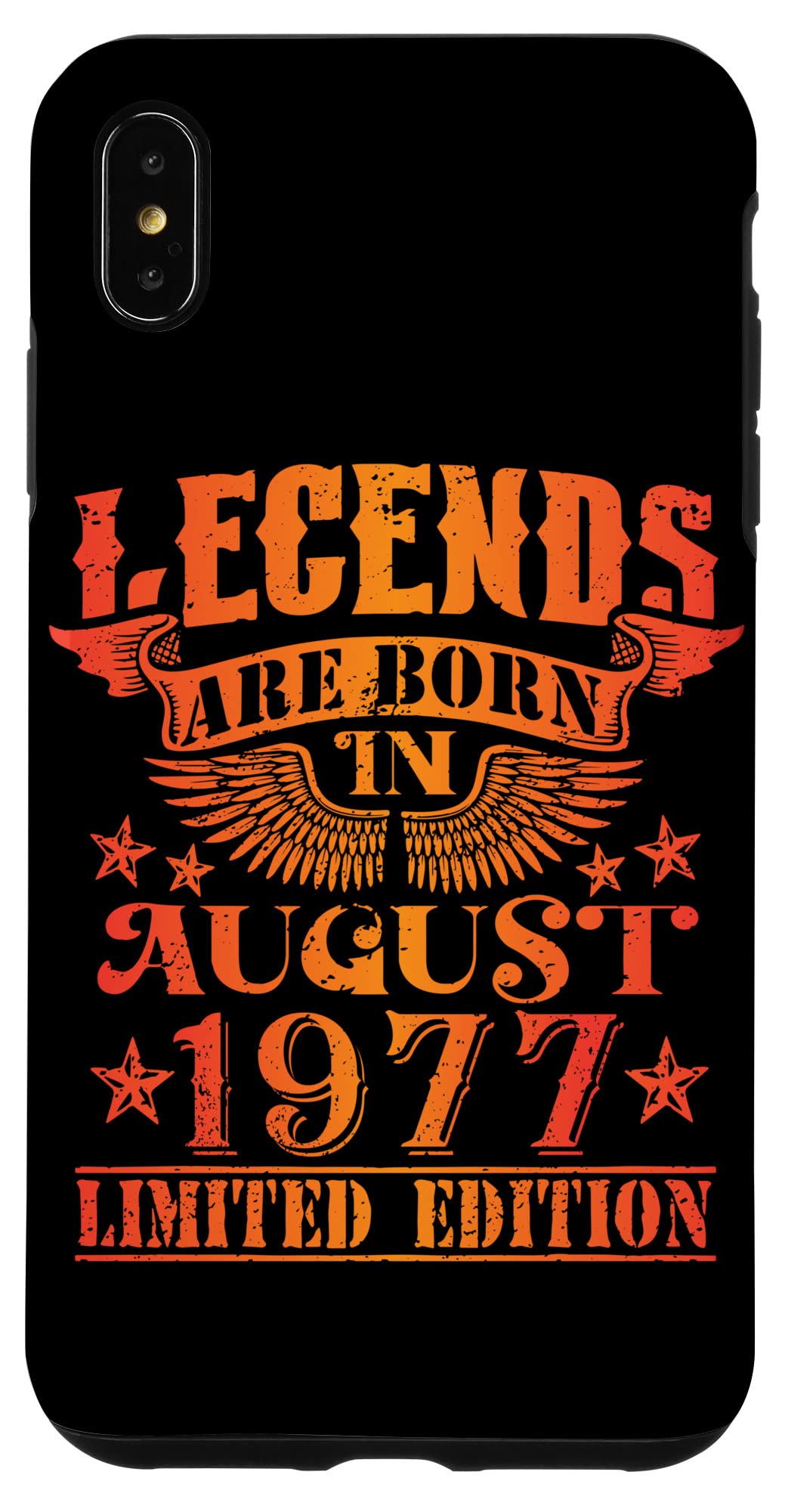 iPhone XS Max 誕生日 August 1977 年限定ギフト中古グランジヴィンテージ Limited Edition Legend スマホケース