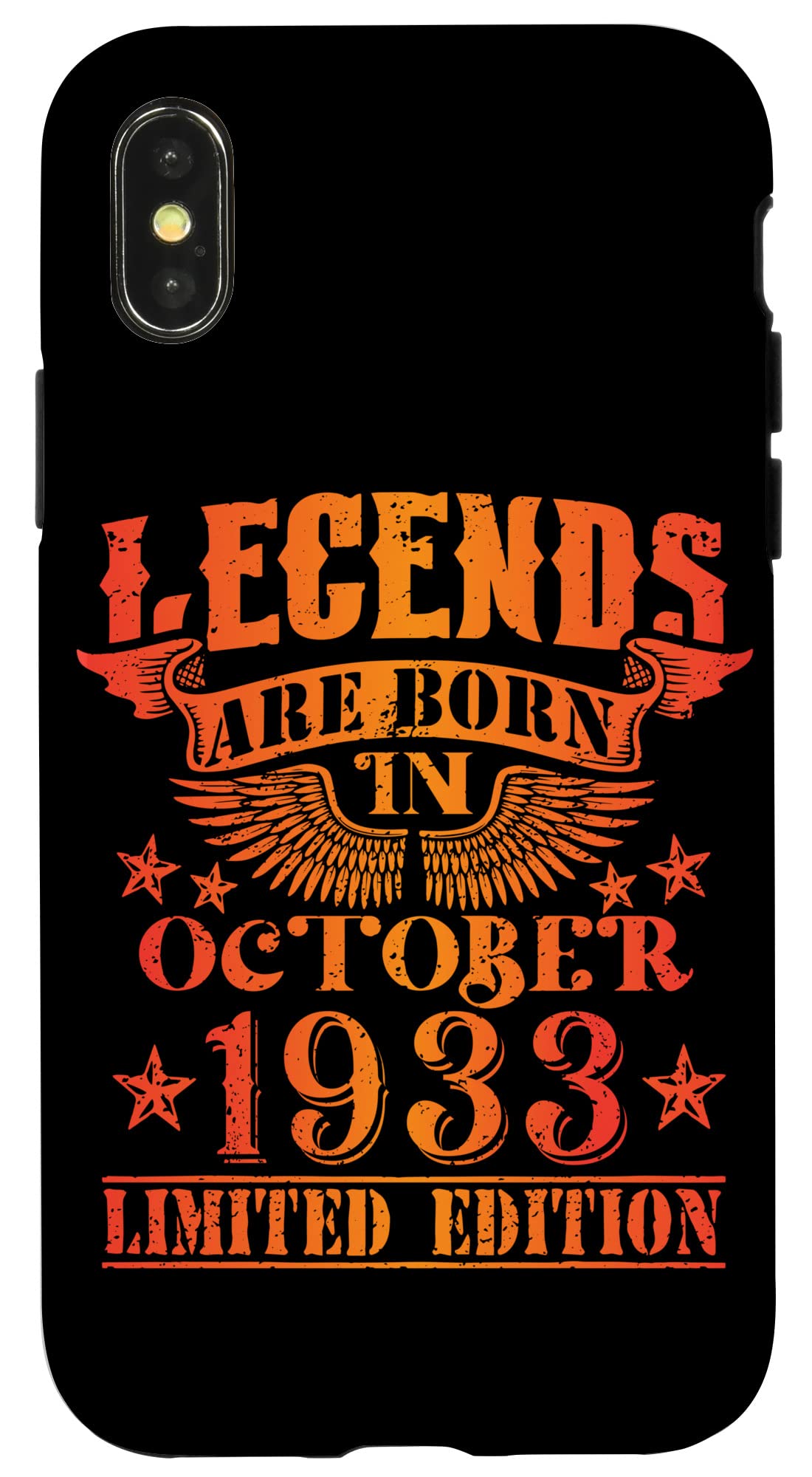 iPhone X/XS 誕生日 October 1933 年限定ギフト中古グランジヴィンテージ Limited 9月 Edition スマホケース