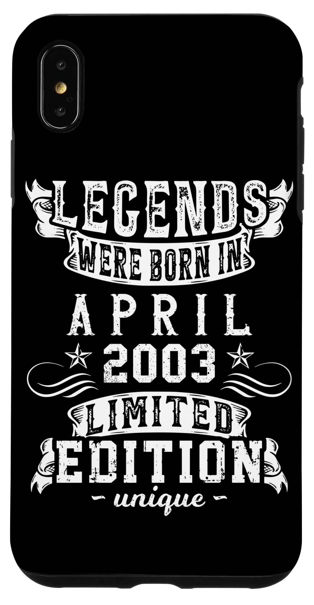 iPhone XS Max 誕生日 April 2003 年限定ギフト中古グランジヴィンテージ Limited Edition スマホケース