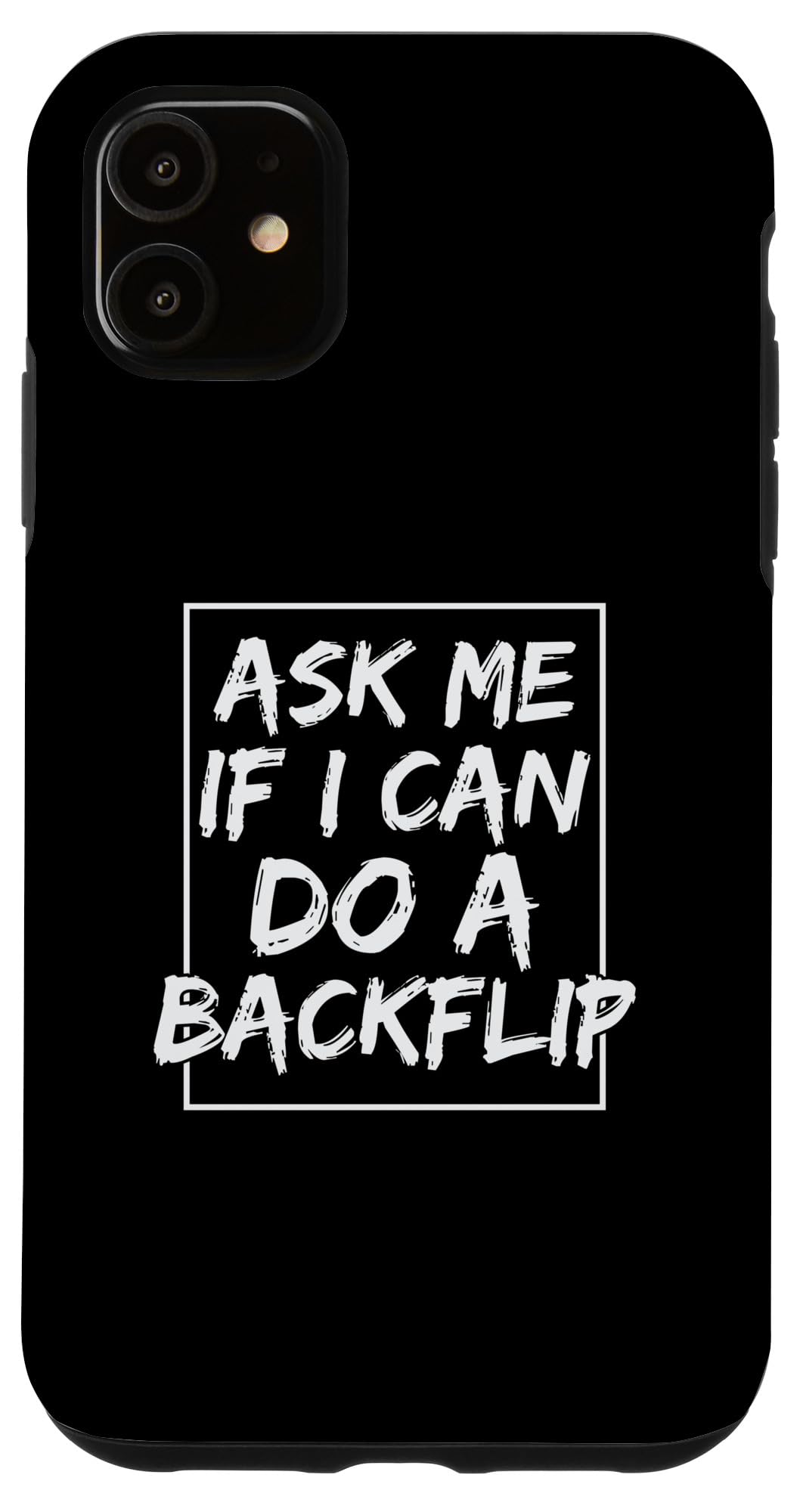 iPhone 11 バックフリップができるかどうか聞いてください スマホケース