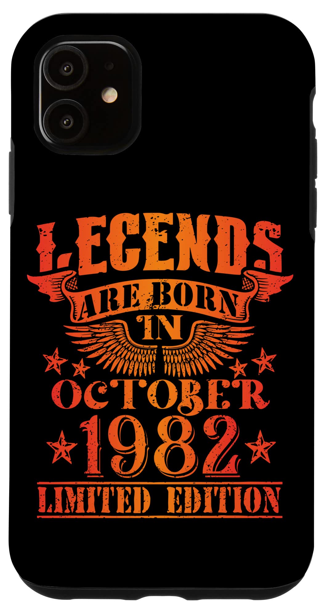 iPhone 11 誕生日 October 1982 年限定ギフト中古グランジヴィンテージ Limited 9月 Edition スマホケース