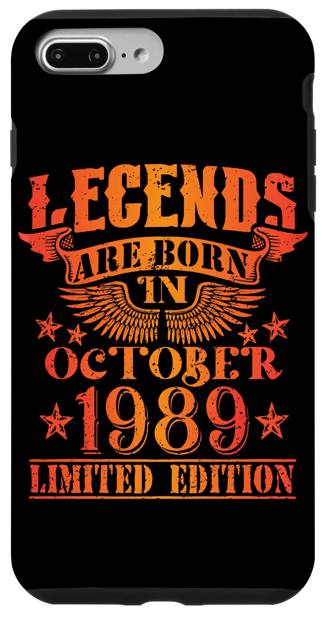 iPhone 7 Plus/8 Plus 誕生日 October 1989 年限定ギフト中古グランジヴィンテージ Limited 9月 Edition スマホケース