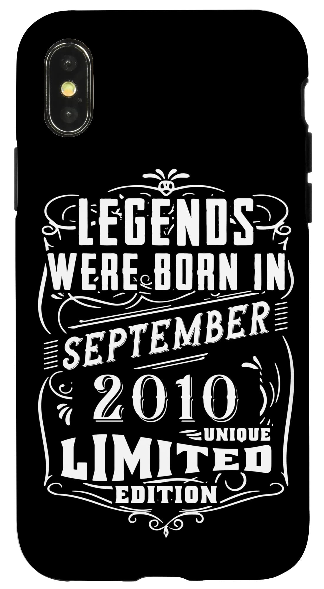 iPhone X/XS 誕生日 September 2010 年限定ギフト中古グランジヴィンテージ Limited Edition Legend スマホケース