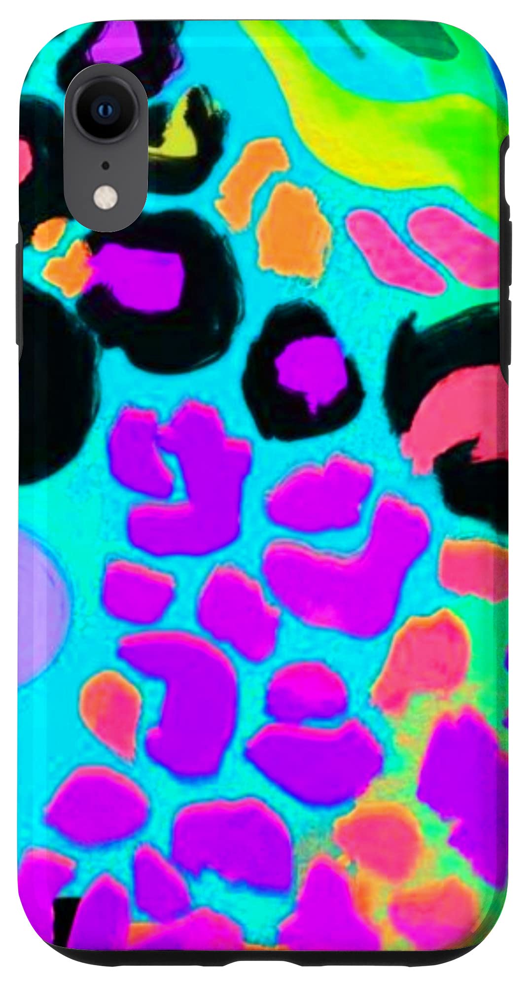 iPhone XR レトロ Mod アニマルプリント カラフル マルチコア 美的 Y2K クール スマホケース