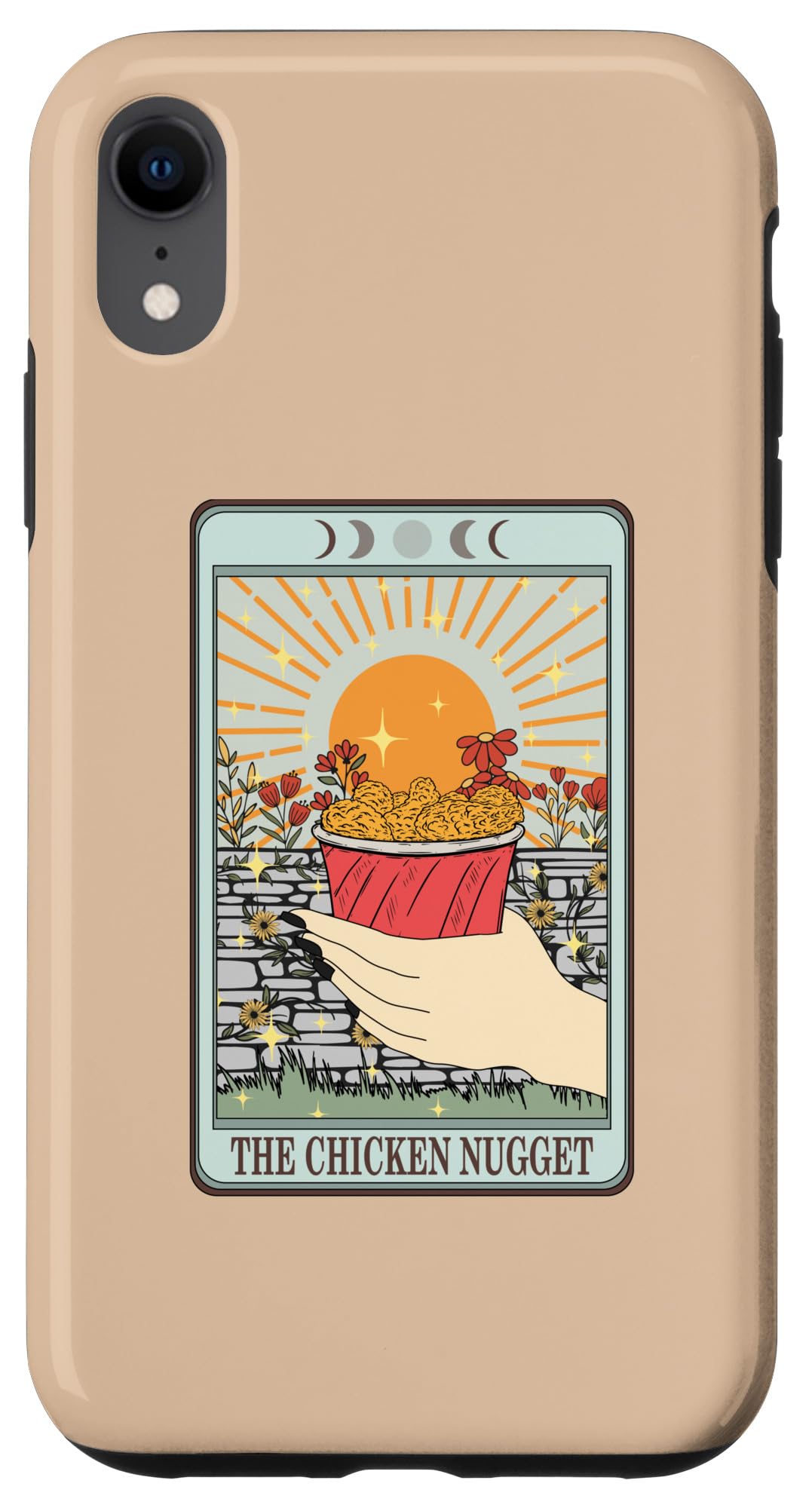 iPhone XR The Chicken Nugget ファニー タロットカード 食通 ハロウィン オカルト スマホケース