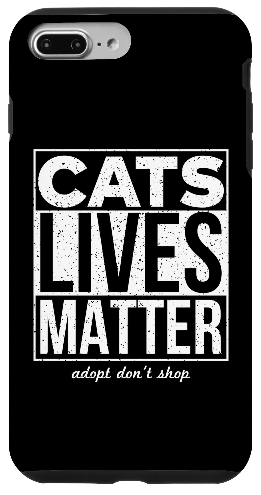iPhone 7 Plus/8 Plus Lives Matter Adopt Dont Shop 猫好きの子猫 ママ猫 スマホケース