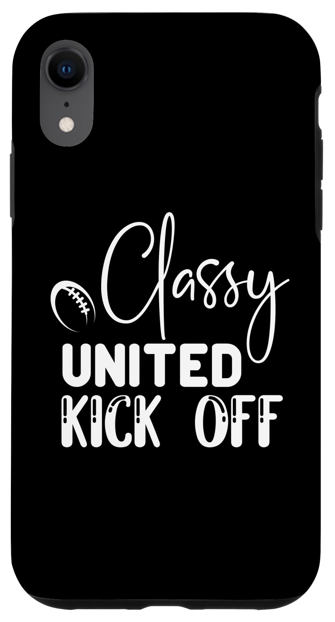 iPhone XR Classy United キックオフ フットボール テールゲート グリッドアイアン チア スマホケース