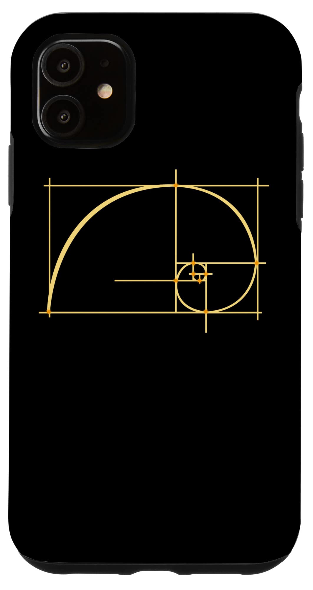 iPhone 11 Math golden Ratio & Golden Spiral Geometry Math スマホケース