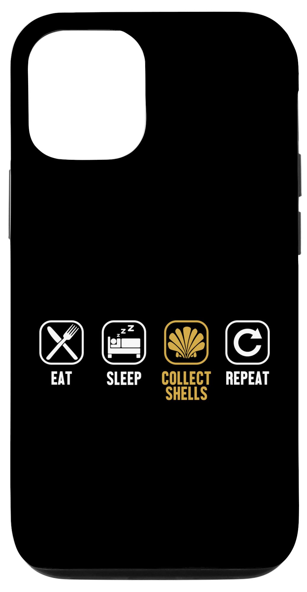 iPhone 13 Eat Sleep Collect Shells Repeat Bivalvia 貝殻集合 スマホケース