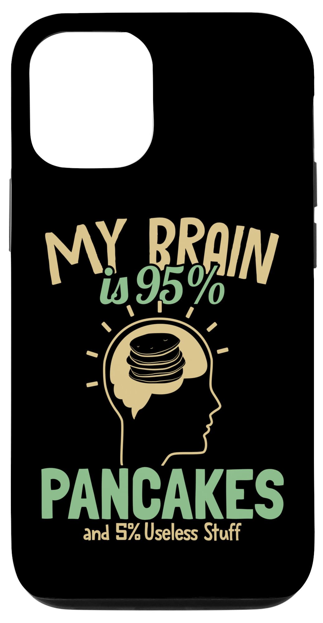 iPhone 13 My Brain is 95% パンケーキ レシピ グリドルケーキ パンケーキメーカー スマホケース