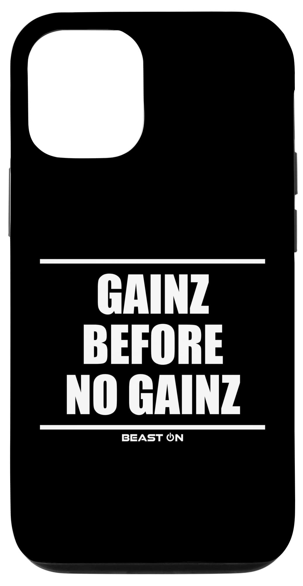 iPhone 12/12 Pro Gains before no Gains ファニーフィットネスモチベーションジムの言葉 スマホケース