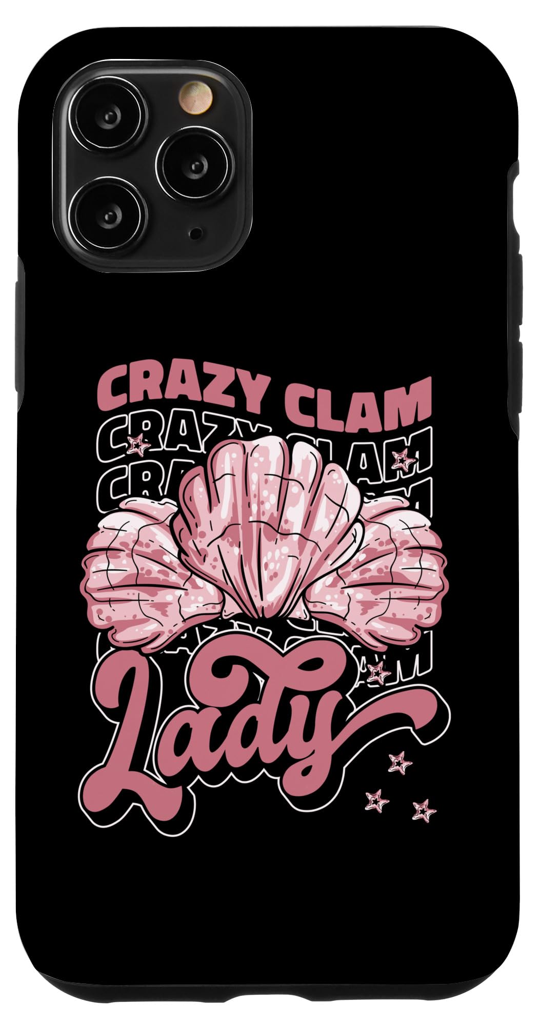 iPhone 11 Pro Crazy Clam Lady バイバルビア シェルハンター 貝殻コレクション スマホケース