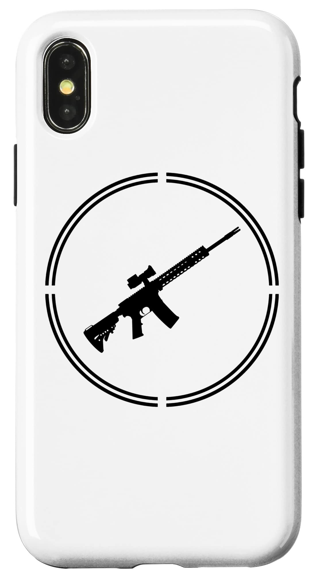 iPhone X/XS Rifles クロスヘア プロガン 銃器 リバタリアン リバティ アンキャップ スマホケース