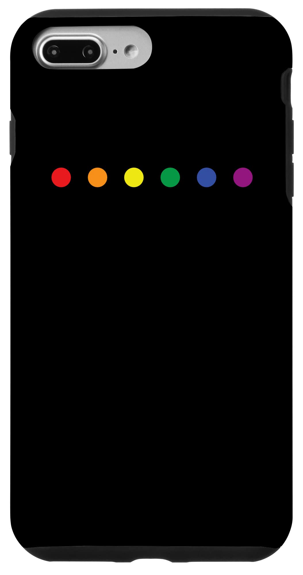iPhone 7 Plus/8 Plus LGBT ゲイプライドレインボーポルカドット 6色 スマホケース