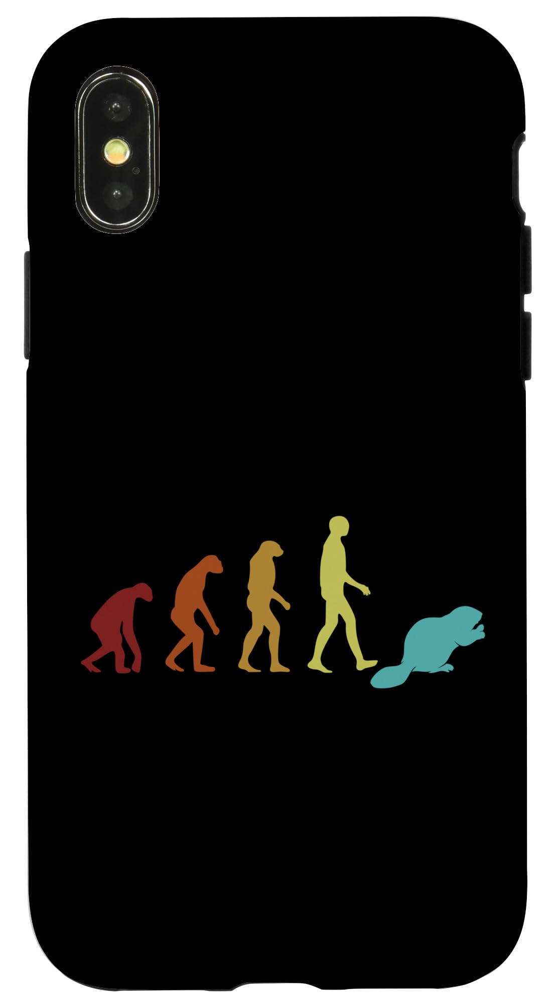 iPhone X/XS Beaver Evolution キャスター カナデンシス 北米ビーバー スマホケース