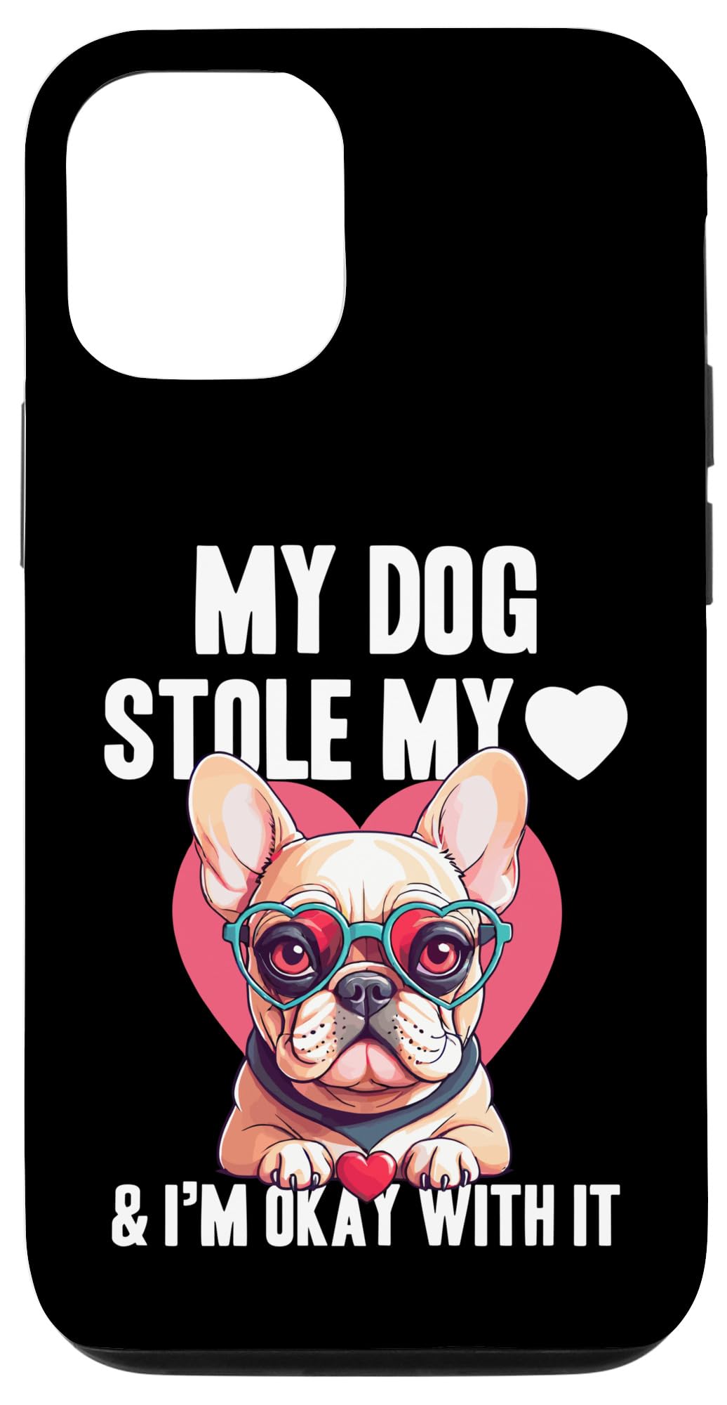 iPhone 12/12 Pro バレンタイン フレンチブルドッグ ラバーズ My Dog Stole My Heart Funny スマホケース